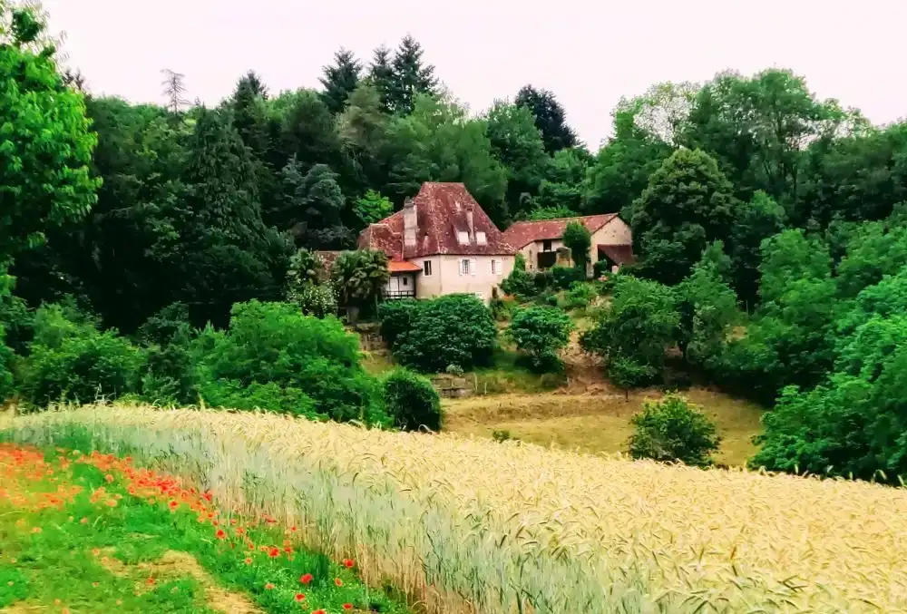La Fontaine du Mas — façade et jardin, Thiviers